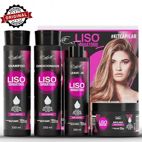 Kit Capilar Liso Obrigatório (4 itens) - Hidrata, nutre e reconstrói