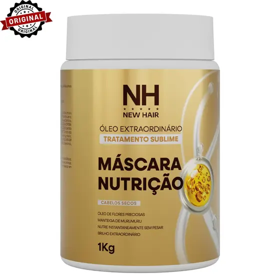 Máscara Profissional Óleo Extraordinário Nutrição e Brilho 1KG NEW HAIR