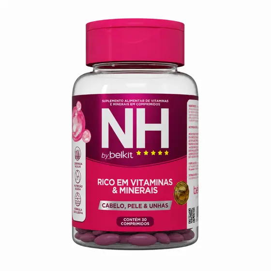 New Hair NH Belkit 30 comprimidos | Crescimento capilar e redução da queda