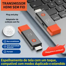 Transmissor e Receptor HDMI Sem Fio 1080p - Alcance 50m, Plug & Play, Compatível com TV e Projetor, Baixa Latência
