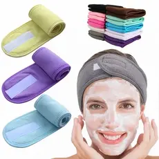 Kit3/6/12 Faixa de cabelo Atoalhada para Limpeza Facial Maquiagem Cores Sortidas