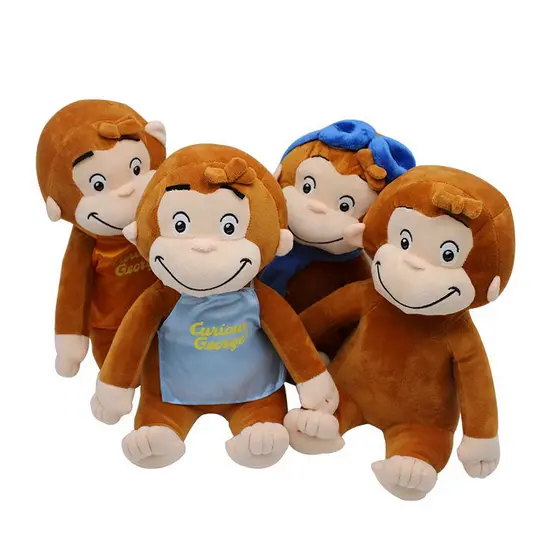 Boneco de pelúcia Kawaii Macaco Curioso George para crianças 6WUM