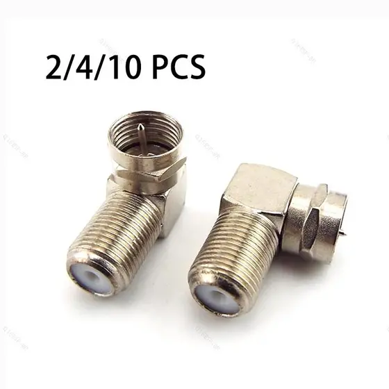 90 Graus Tipo F Macho Para Fêmea Plug Conector TV Antena Aérea Adaptador De Ângulo Reto Soquete Cabo Coaxial BR16B