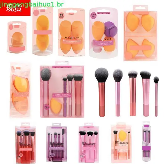 Esponja Miracle Complexion da Real Techniques, Pacote com 4, Esponjas para Misturar Maquiagem para Base Líquida e em Cre