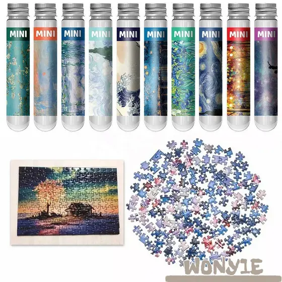 WONY1E 150 Pçs/Set Quebra-Cabeças , Tubo De Ensaio Pintura A Óleo Jigsaw , Mini Presentes Jogo De Descompressão