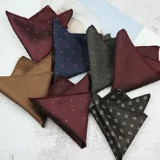 24cm Terno Masculino Bolso Quadrado Yupi Francês Retro Simples Padrão Toalha De Casamento Lenço Marido Presente
