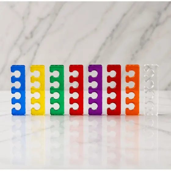 Separador de Dedos Silicone para Manicure e Pedicure Lavável Confortável Profissional Unhas