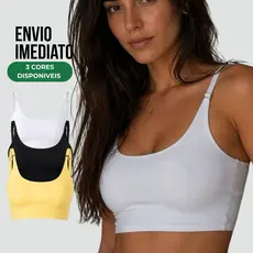 Kit 2 Tops Feminino  Brasil ou UN 1 Top Feminino  Academia é Dia a Dia | Conforto Top Fitness ou Top Treino
