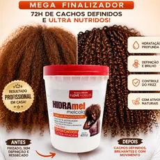 Mel Cola Máscara 400g Mega Finalizador 72h Cachos Ultra Fitagem Cabelo Crespo Cacheado Ativador