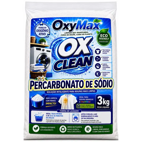 Percarbonato de Sódio  Premium  Clareador de Roupas, alveja, limpa e perfuma500g  1Kg/2Kg/3Kg