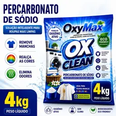 Percarbonato de sódio. Alvejante de roupas brancas e coloridas, branqueia, limpa e perfuma. 500g 1k 2k 3k 4k 5k.