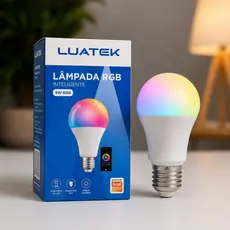 Lâmpada Inteligente LED RGB TX9W  Luatek  Wi-fi