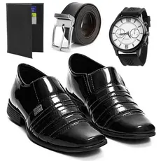Kit Sapato Masculino Oxford Social Italiano Esporte Fino + Acessórios Pronta Entrega Promoção