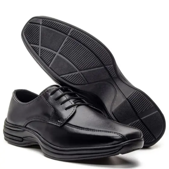 Sapato Social Masculino Confort De Couro Legitimo Com Solado Elegante Costurado Premium
