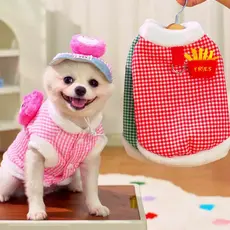 ​ ​   Casaco para Animais de Estimação com Colete de Tração, Adequado para Cães e Gatos - Coleção Outono/Inverno 2025, -