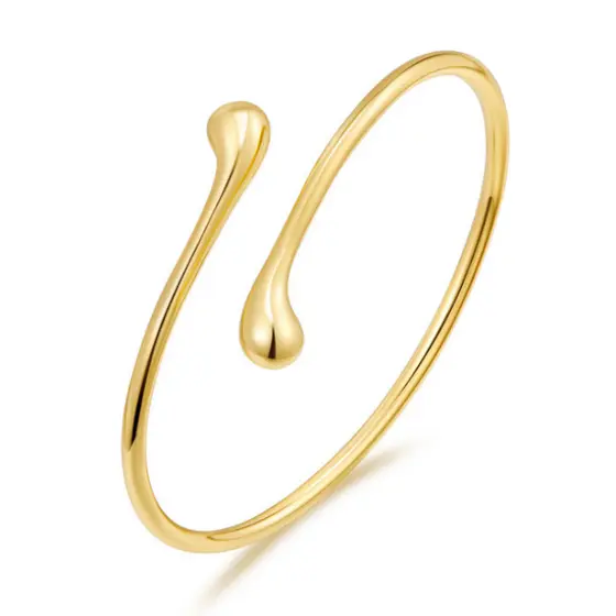 Elegante Ajustável Aberto Manguito Braço Pulseira Para Mulheres Estilo Europeu E Americano Versátil High End Design Moda