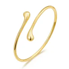 Elegante Ajustável Aberto Manguito Braço Pulseira Para Mulheres Estilo Europeu E Americano Versátil High End Design Moda