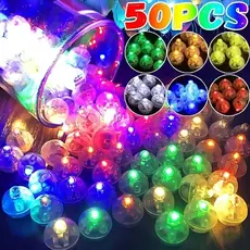 10/30/50 Unidades Luzes De Balão Led Para Decoração De Festa/Mini Lâmpada De Bola Redonda/Brilhante Luz De Lanterna/Deco