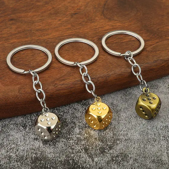 Chaveiro De Dados De Liga De Zinco Para Carro Pendurado Ornamento Presente Requintado