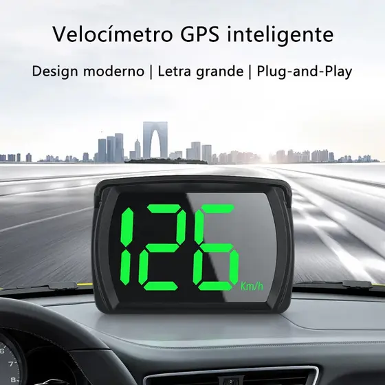Velocímetro Digital HUD GPS para Carro – Projeção LED Universal