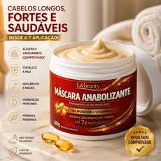 Máscara Anabolizante Capilar L&beauty 300g Hidratação Profunda Nutrição e Reconstrução dos Fios