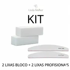 KIT LIXAS UNHAS 2 LIXAS BLOCO POLIDORA 2 LIXA PROFISSIONAL LAVÁVEL ENCAPSULAMENTO TIPS