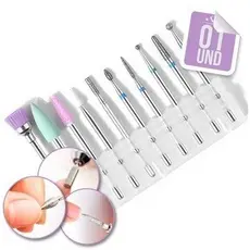Kit 10 Brocas Diamantadas Manicure Russa Profissional Para Cutícula Unhas Gel Acrigel Nail Designer