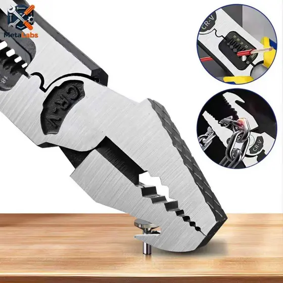 Wire Stripper for Electrician 6 em 1 Removedor de prego, Pliers, Crimping Tool, Cutting Wire Stripper
