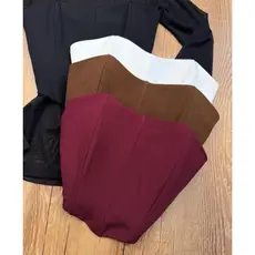 ⁠Cropped Corset Feminino Tomara Que Caia Com Bojo e Amarração nas Costas Corselete Tendência Moda Gringa⁠