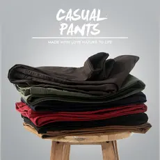 Maji Calça Casual Masculina Primavera Slim-fit Calça Reta Microelástica Masculina Europeia Americana Calça Masculina Cal