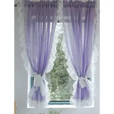 Cozinha perfurada meia cortina quarto varanda cortina de gaze fresca renda meia Blackout tela da janela cortina divisóri