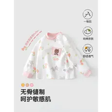 Bebê roupas de outono meninas camiseta de manga comprida de uma peça topo primavera outono roupas para casa puro algodão