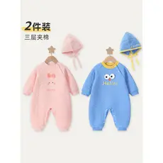 Macacão de bebê acolchoado outono inverno recém-nascido macacão desossado 6 bebê quente macacão primavera outono roupas