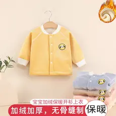 Bebê quente topo desossado peça única bebê velo-Cardigan crianças engrossado roupas de outono roupa interior recém-nasci