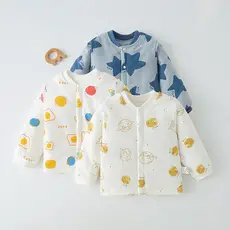 Jaqueta acolchoada para bebê outono inverno acolchoada acolchoada acolchoada jaqueta de algodão fino puro algodão quente