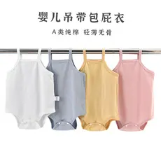 Bebê bebê estilingue roupas de verão de uma peça puro algodão estilo fino desossado triângulo macacão de uma peça bebê m