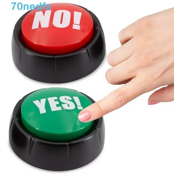 Botão Talvez Desculpe Engraçado Acessórios de Som Interativos Sim ou Não Jogo de Comunicação Resposta Sino K5ME