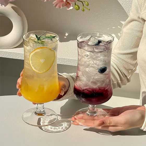 Copo de vidro estilo nórdico, copo de coquetel, Design de nicho, copo de vinho de alto valor, copo de vinho doce, frutas