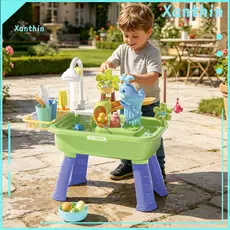 Kitchen Play Sink Toy Toddlers Water Table Toddler Sand with Faucet Electric Pump Food Accessories Fishing for Boys Girl