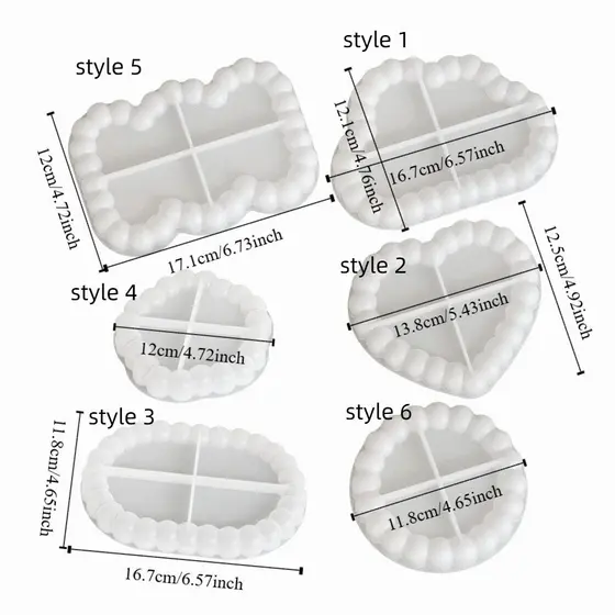 Molde De Bandeja De Armazenamento YONGWANG , Silicone Translúcido Para Porta-Copos DIY Gesso Em Forma De Nuvem Formato D