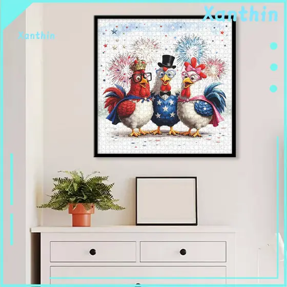 Chicken Family Jigsaw Puzzle Farm 1000pcs Cheerful Set Fun Educational Paper Toy Holiday Home Decoration Brain for Kids