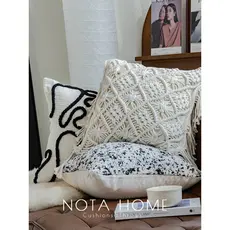 Fronha de tecido estilo nórdico ins travesseiro linha branca apoio lombar escritório almoço pausa travesseiro cabeceira