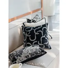 Fronha preta luz italiana estilo luxo travesseiro sala de estar couro sofá almofada moderno estilo simples travesseiro l