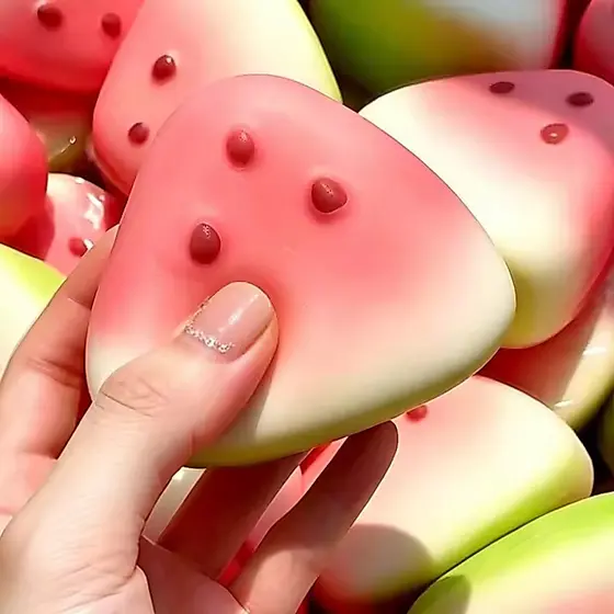 Squishy Melancia Brinquedo Fidget Anti-Stress Lento Subindo Frutas Pitada Squeeze Alívio Do Estresse Engraçado Redutor D