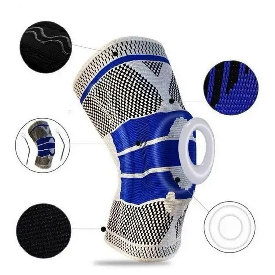 Joelheira de Compressão com Silicone - Suporte, Proteção e Conforto para Seus Joelhos