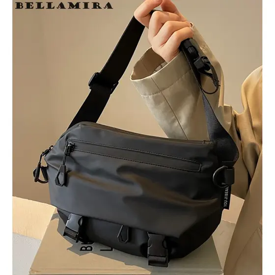 Trend Unissex Repelente De Água Crossbody Bolsa De Ombro De Nylon De Grande Capacidade Para Viagem De Negócios Escolar