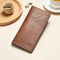 Men Wallet Slim Long Men's Bifold with Id Window – Minimalist Card Holder Perfect Gift for Father or Husband Durable a