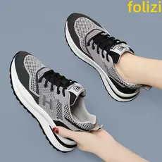 2025 primavera outono novo estilo voando tecido senhoras sapatos esportivos moda All-Match tênis de corrida malha respir