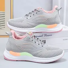 Esportes femininos sapatos 2024 primavera novo estilo feminino leve absorção de choque tênis de corrida respirável sapat