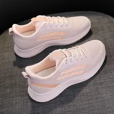Sapatos femininos 2025 novo estilo sapatos casuais outono sola macia leve tênis de corrida mãe sapatos de viagem malha r